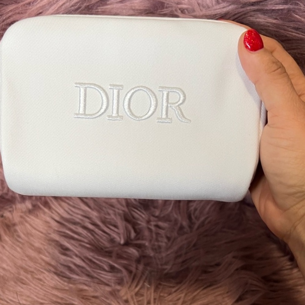 Dior White Cosmetic Bag